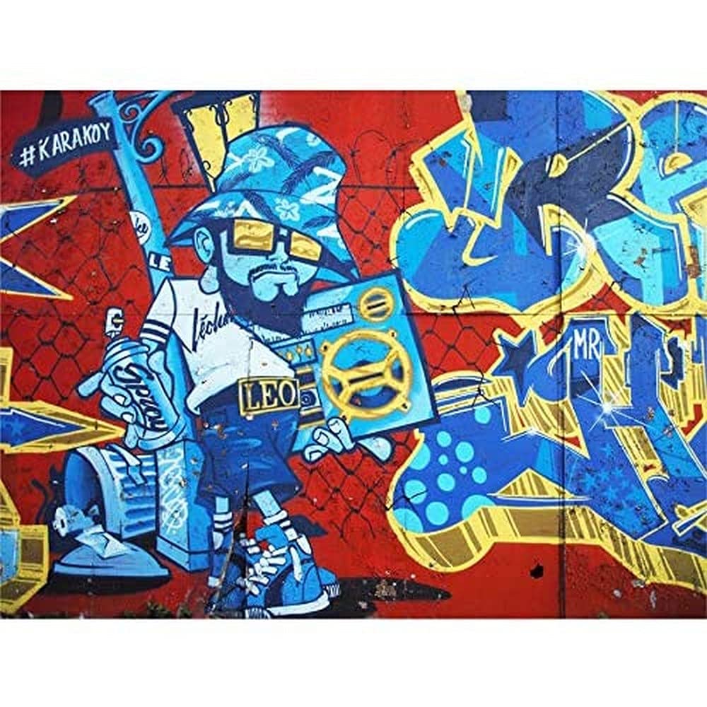 Graffiti Cool Guy Dude Boombox Wall Art Print
