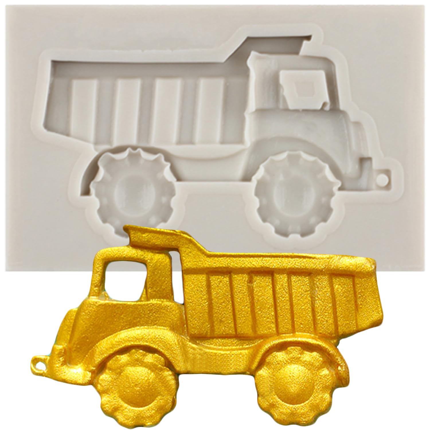 Moule En Silicone Camion De Chantier Pour Décoration Gâteaux – Pâte à Sucre, Chocolat, Fondant – Réutilisable & Alimentaire