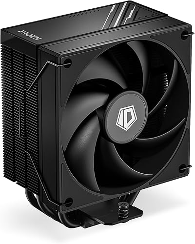 ID-COOLING FROZN A410 Black - Enfriador de CPU de aire negro de 6 pulgadas de altura, tubos de calor de 0.157 x 0.236 in, ventilador FDB de 4.724 x