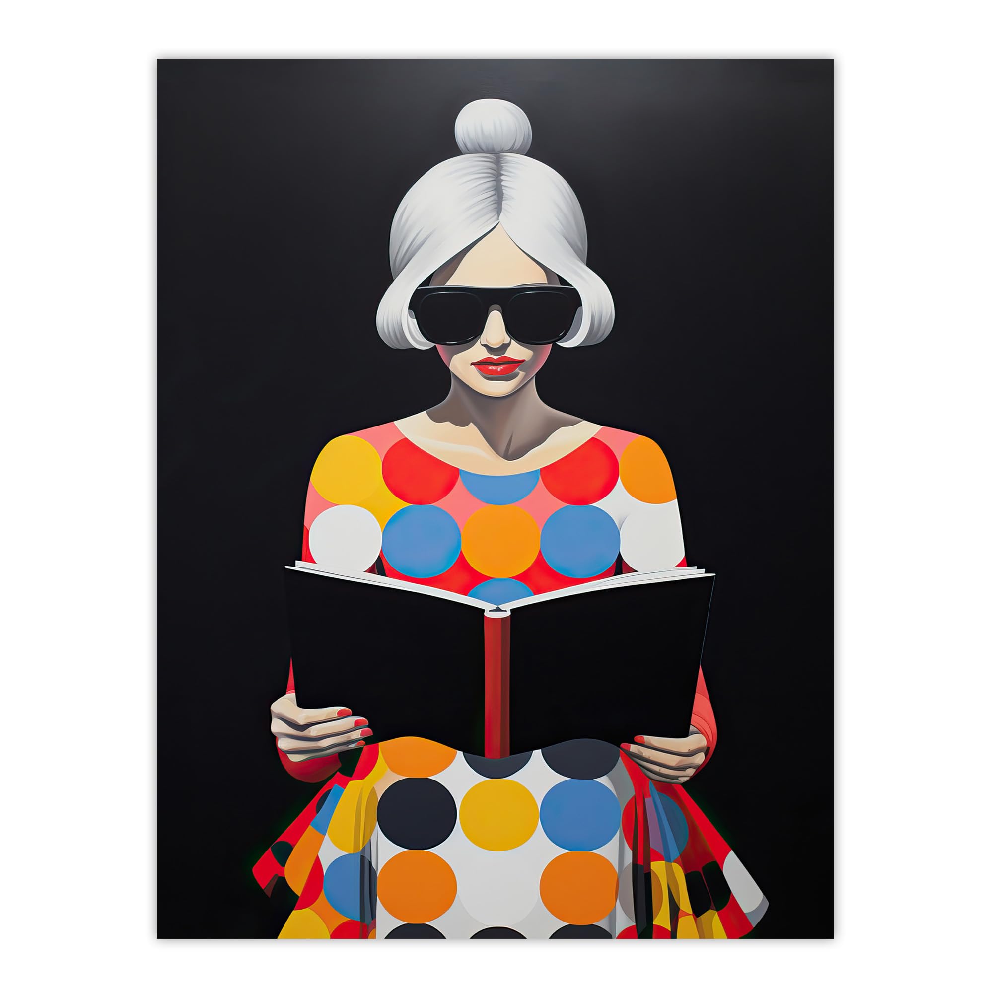 Wee Blue Coo Poster W18" x H24" Black