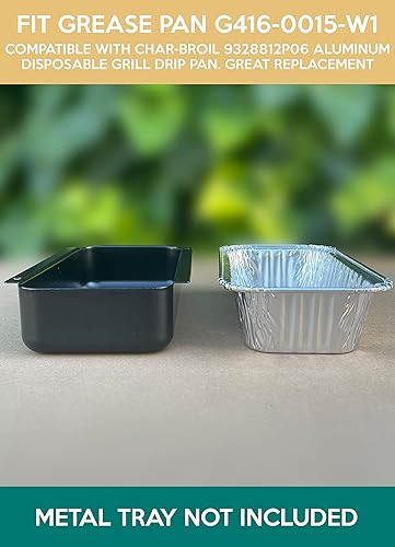 Miniatura 2 de Fig & Leaf Paquete de 20 bandejas de goteo compatibles con Char-Broil Grills 9328812P06, revestimiento de aluminio desechable, se adapta a la