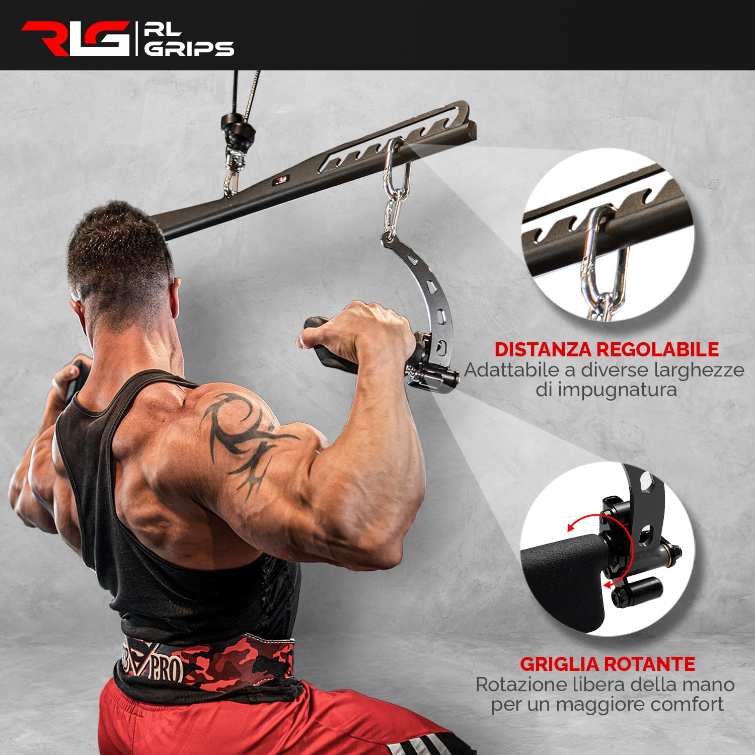 Pin Drop Automatico RL Grips – Per Macchine Da Palestra, 9,5 Mm O 7,8 Mm