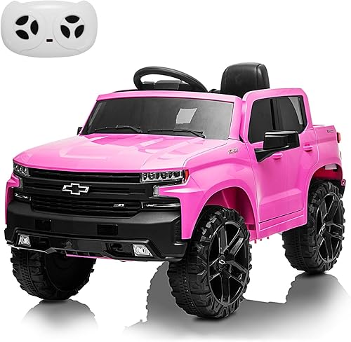 Vista 15 de Auto de paseo para niños con control remoto, ruedas eléctricas de 12 V con licencia Chevrolet Silverado GMC Ride On Vehículos eléctricos para niños