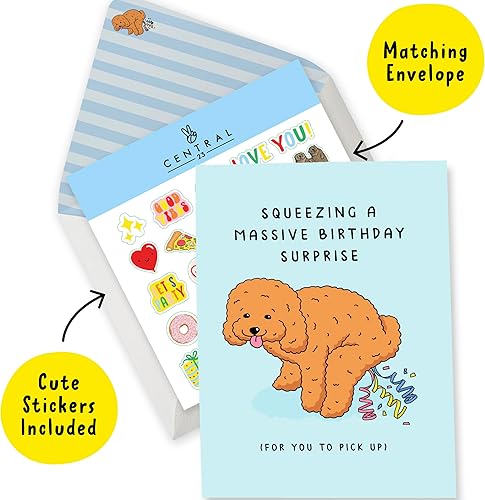 Miniatura 10 de CENTRAL 23 Tarjeta de cumpleaños de perro y cachorro  Regalos divertidos para perro papá o mamá peludo  Tarjetas de cumpleaños para perros para