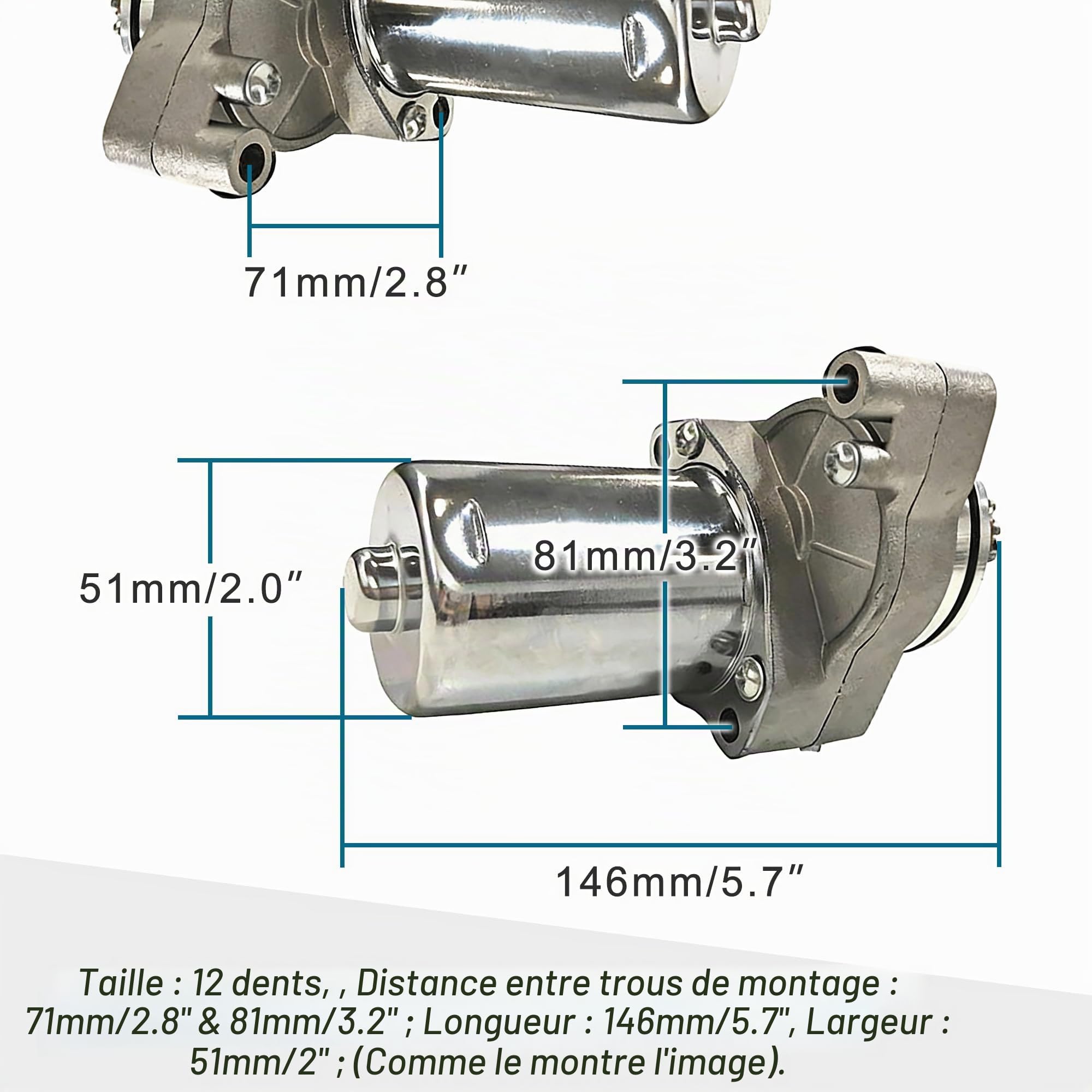 GOOFIT Démarreur Électrique 3 Moteur de Démarrage Électrique à Bout de Boulon Remplacement pour Quad Dirt Bikes Go Karts 50cc 70cc 90cc 110cc 125cc ATV