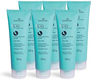 Kit Com 6 Creme para Afinar os Pés com Uréia Spa 250g Sofisticatto