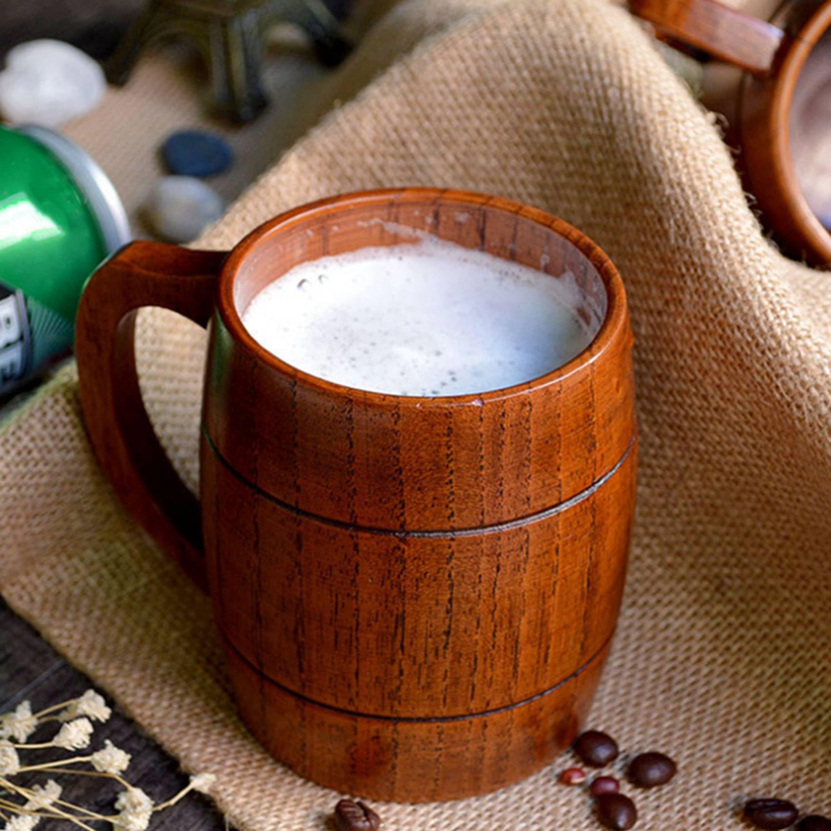 6X 400 Ml Natur Becher Im Klassischen Stil Aus Krüge Trinken für Neuheit Geschenke Umweltfreundlich