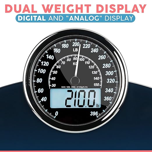 Báscula de Baño Híbrida Adamson 2 en 1 Analógica y Digital para Peso Corporal hasta 400 lbs miniatura 3