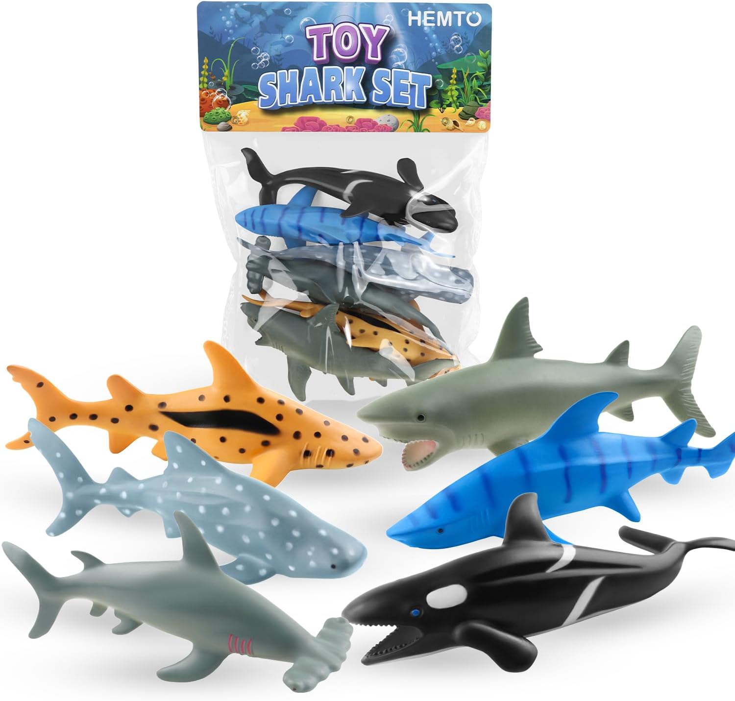 hemto-toy-shark-set-6-pack-educational-bath-toys-realistic-ocean