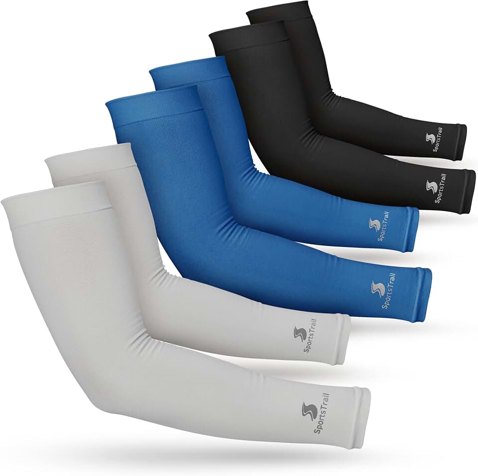 SportsTrail Cooling Arm Sleeves for Men & Women – Breathable, UV Sun Protection, Sports Arm Sleeves for... product image