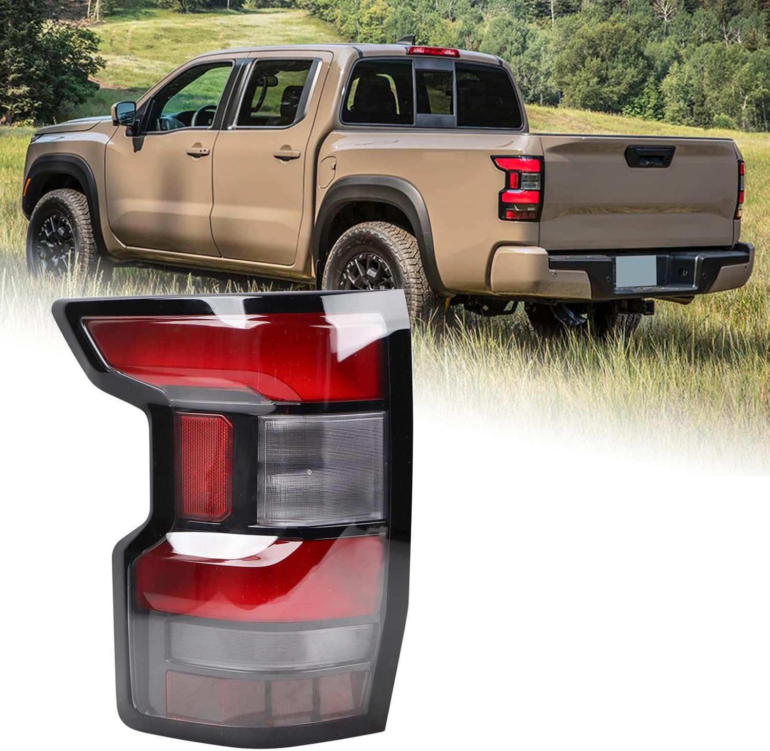 LH LED Tail light Assembly Fit for 2022 2023 2024 Nissan Frontier Rear Lamp Left Driver Side Brake Lamp 26555-9BU1A 265559BU1A
