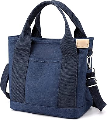 Black Bags for Women Canvas Tote Bag Compartments Everything Capacity Multipocket Handbag Purse Crossbody Shoulder Bag