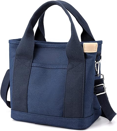 Black Bags for Women Canvas Tote Bag Compartments Everything Capacity Multipocket Handbag Purse Crossbody Shoulder Bag