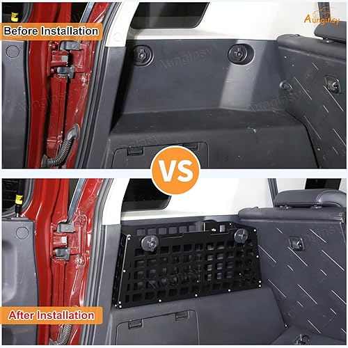 Miniatura 2 de Organizador de maletero de automóvil compatible con Toyota FJ Cruiser 2007-2021 de aluminio para el lado izquierdo del automóvil, cesta de