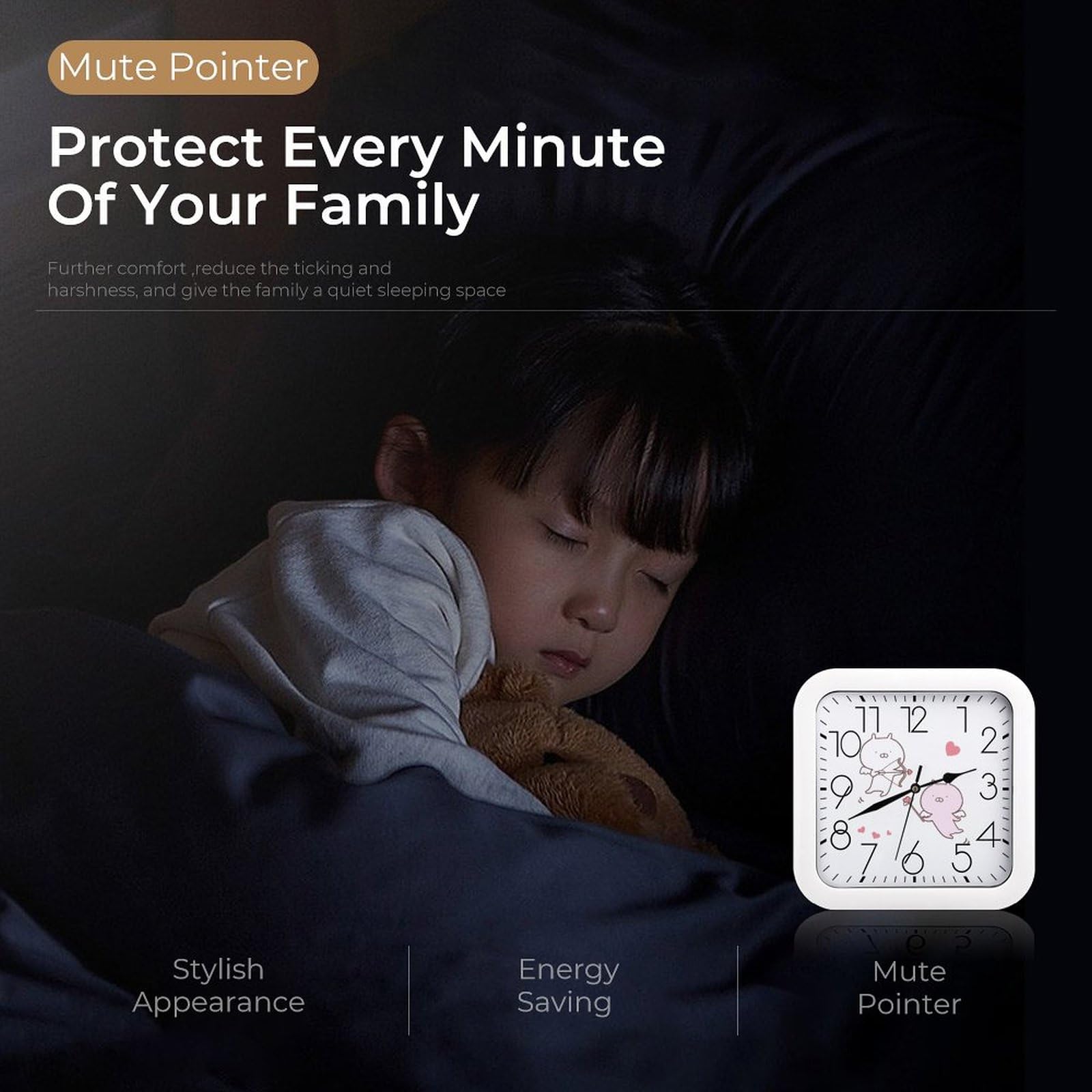 Amazon.co.jp: うさまる 置時計 スクエアクロック 電波時計 掛け時計