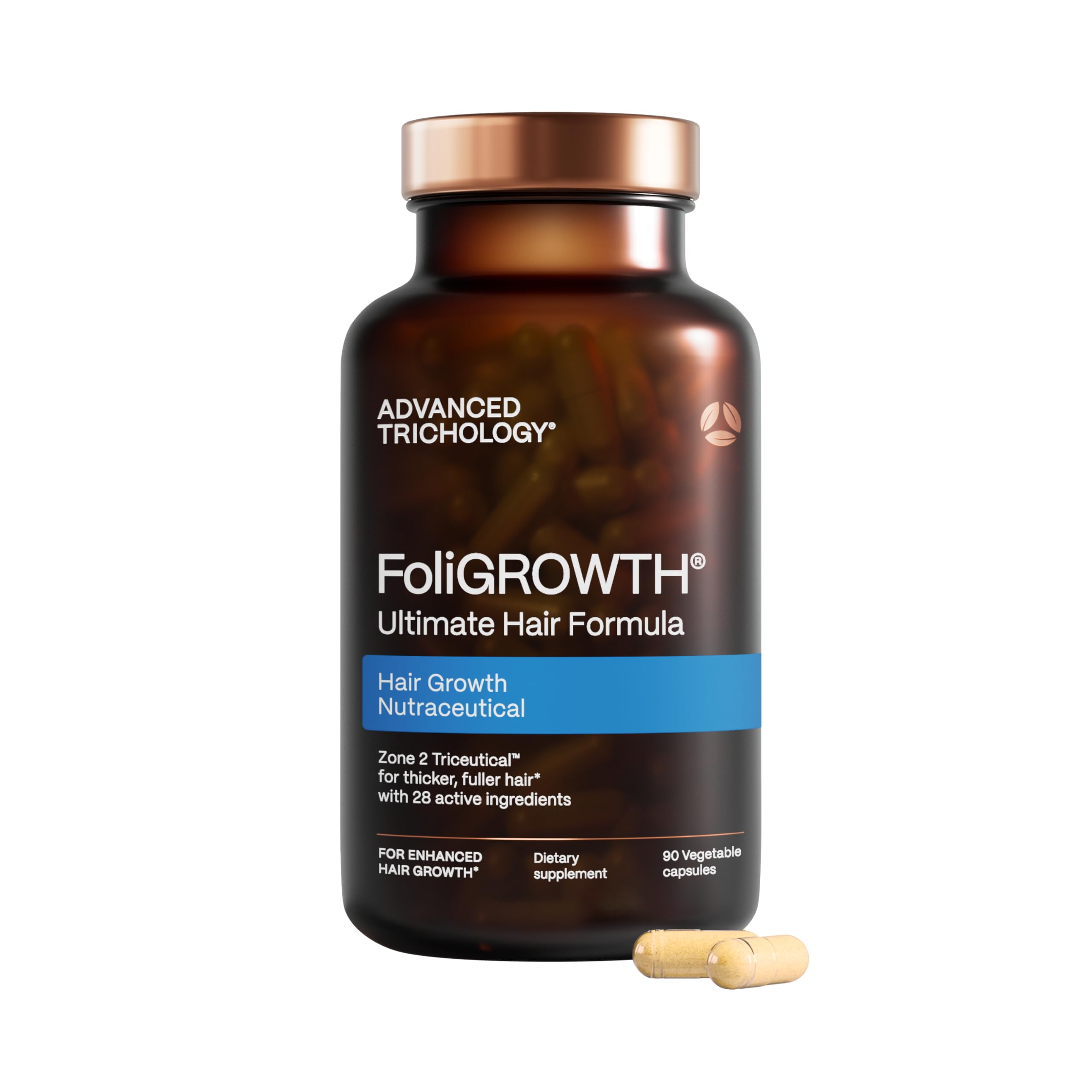 FoliGROWTH® Hair Growth Supplement for Women & Men | For Thicker, Fuller Hair | American Hair Loss Association Approved | Supports Thinning Hair