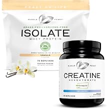 Muscle Feast Creatine Monohydrate & Grass-Fed Whey Isolate Bundle 2lb Creatine + 5lb Vanilla Whey Isolate Clean Muscle Growth & Recovery Support