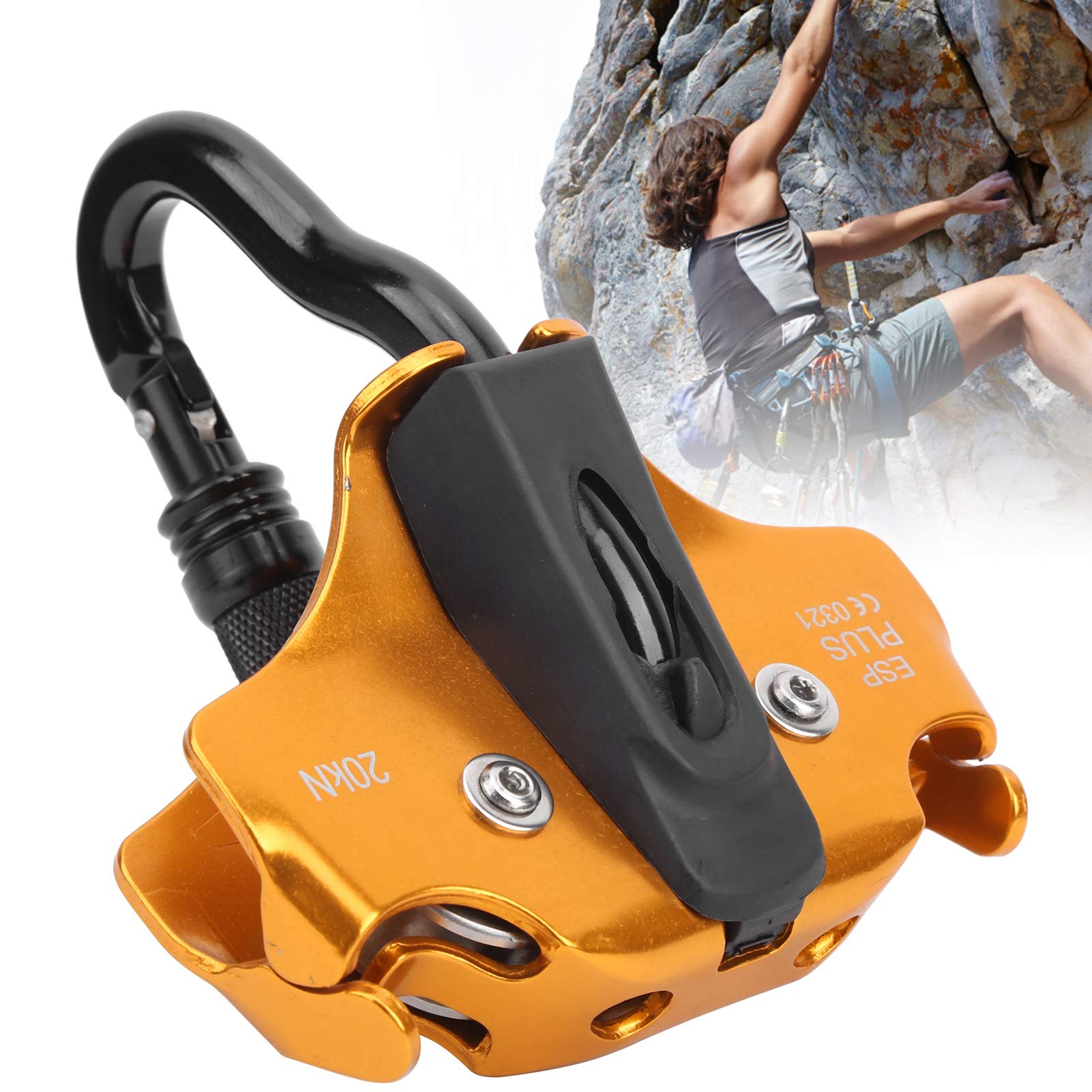 RiToEasysports de Polea Doble 20KN, de Polea de Cuerda de Aleación de Aluminio y Magnesio para Escalada en Roca, Montañismo, Rescates, Protección de Ingeniería, Trabajos de Construcción de