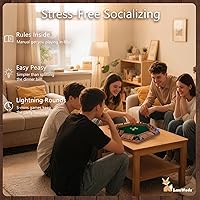 Vista 6 de Shut The Box Game Wooden Board Game for 1-6 Players with 16 Dice, Dice Game for Adults & Kids at Home, Classroom or Parties