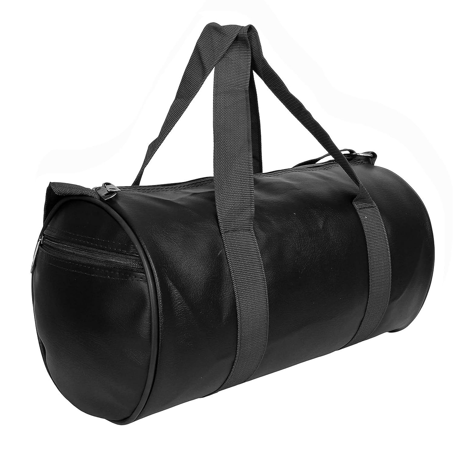 20l leather trendy & classic duffle gym bag for men & women leather gym bag with shoulder strap sports bag yoga & travel bag for boys & girls duffle bag & travelling bag outdoor (black)