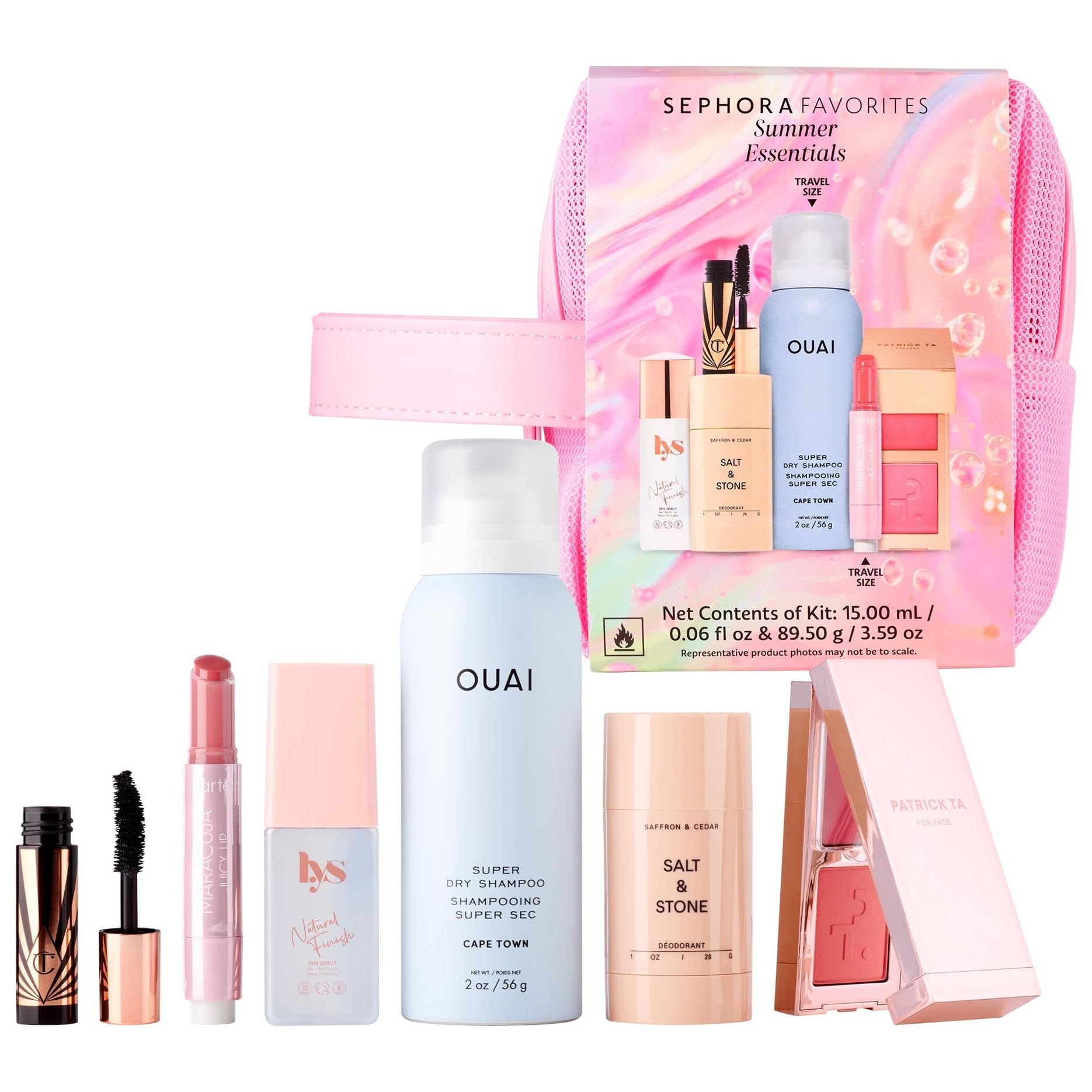 Sephora Favorites Summer Essentials Set with Ouai Dry Shampoo, Tarte Maracuja Lip Balm, Charlotte Tilbury Mascara