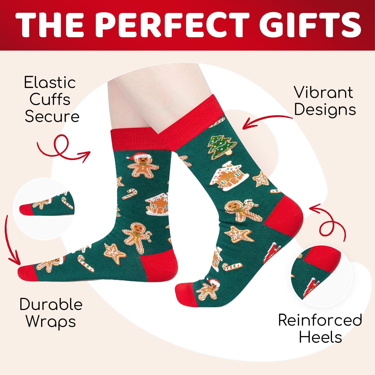 HAPPYPOP Christmas Gifts for Women Men - Xmas Gifts Holiday Socks with Greeting Card - Image 4