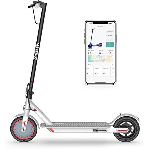 MAXSHOT Electric Scooter for Adults, 8.5/10/14" Tires, 19/22Mph, 350W/500W Motor, 21-28 Miles Range, Folding E-Scooter with Dual Suspension,APP(V1/SPRO/MAX/PRO/X1/X1PRO/PR)