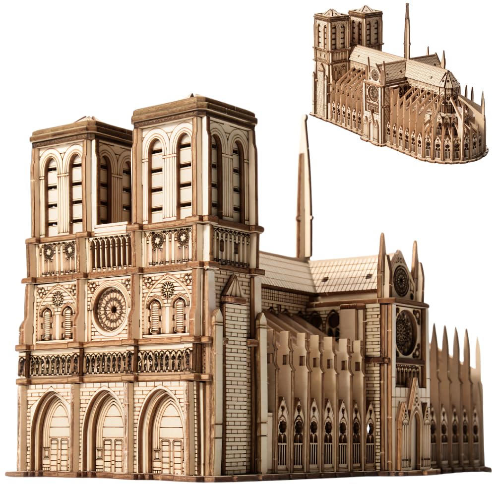 little story Puzzle in legno Educativo Modello 3D Set Do Self Per Bambini Adulti Regalo (Notre Dame)