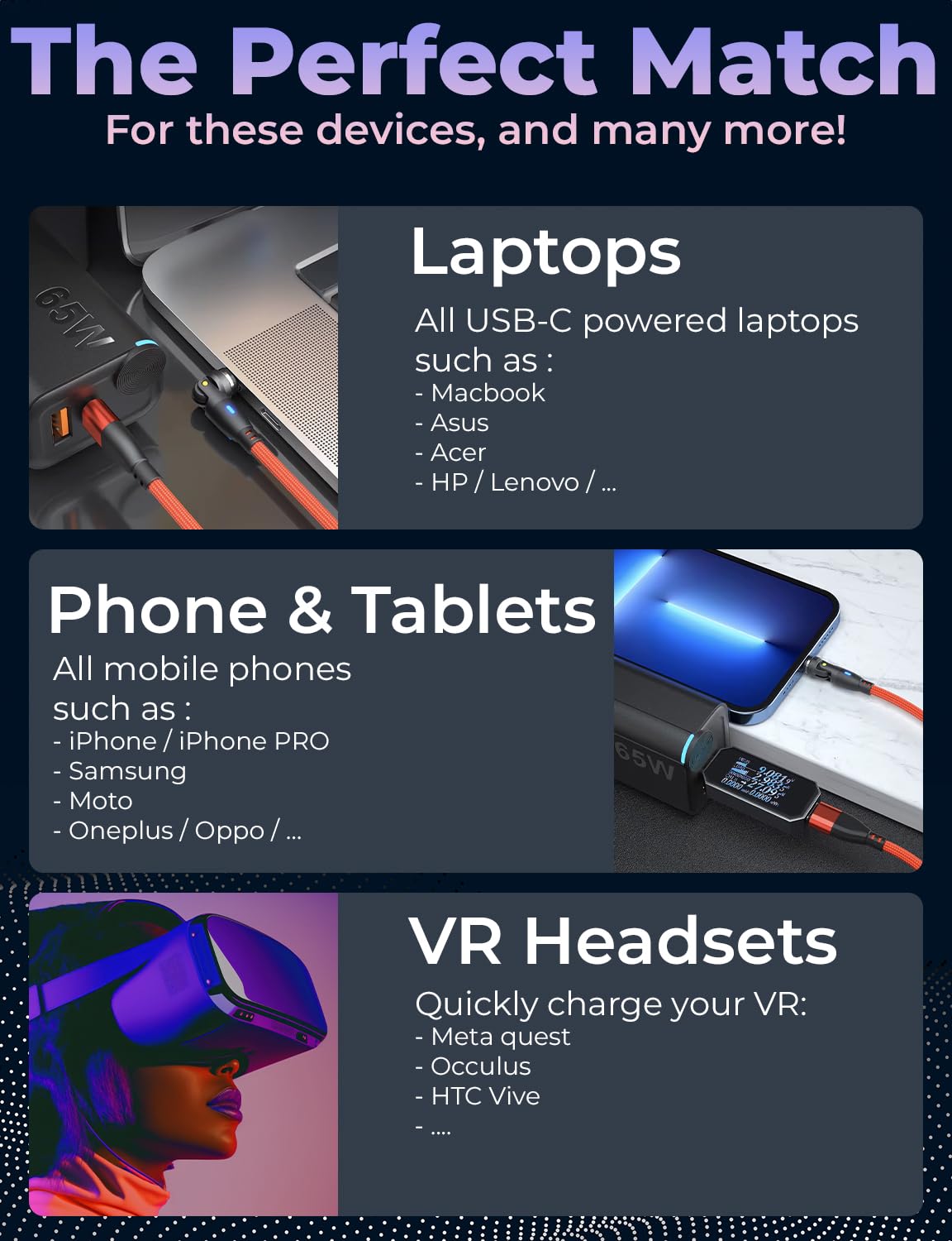Magnilink 360 PRO 100W Magnetic USB C Phone Charger (Pack of 2) - 6 in 1 Magnet Charging Cable Fast Charging & Data - Works with i-Products, Type-C and Micro USB (Forest Green)