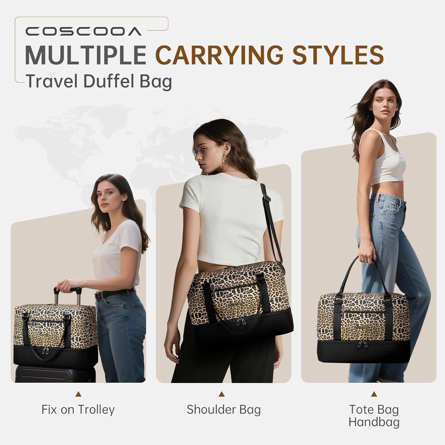 For Spirit Airlines Personal Item Travel Bag 18x14x8 inch Underseat with Wet Pocket & Shoe Compartment & Tsa Approved Toiletry Bag - Image 7