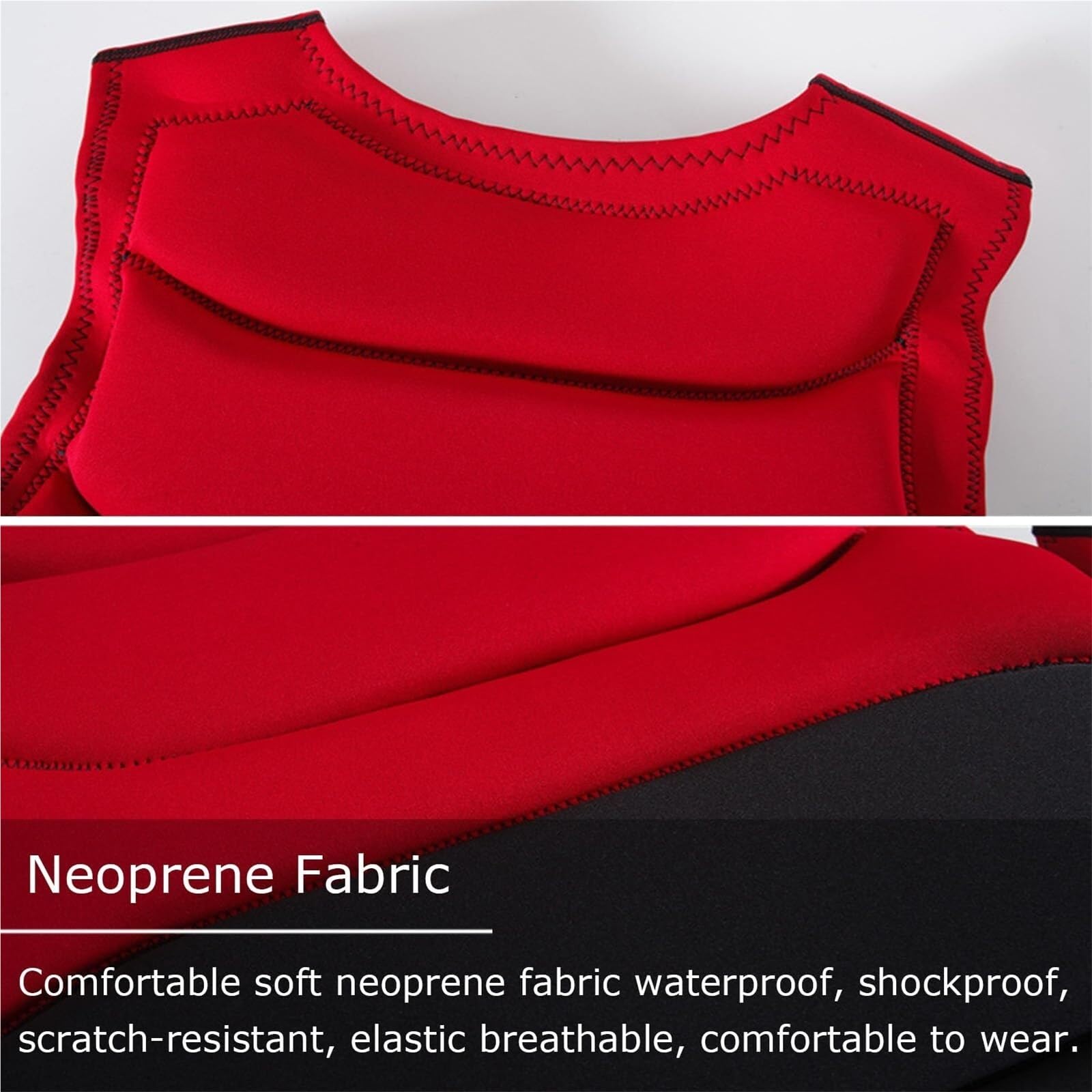 Veste de Kayak en Néoprène avec Fermeture Éclair, Veste de Kayak for Les Sports Nautiques, la Pêche, la Navigation de Plaisance, Le Surf et la Natation