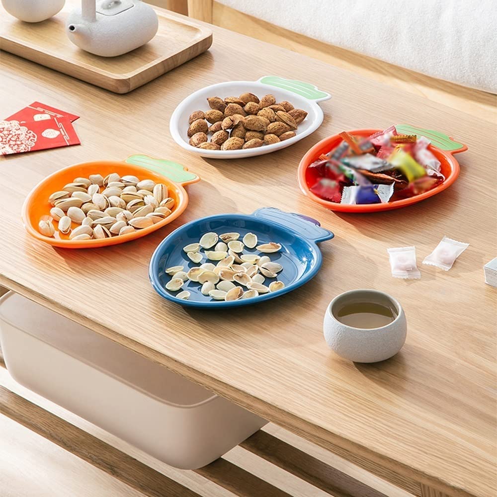 RWRAPS Piatti per antipasti Ciotole per Snack Vassoio per Snack da 8 Pezzi Tavolo per Snack Bianco a Forma di Carota Snack di Frutta Snack Caramelle Vassoio di Frutta