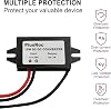 Convertidor reductor PlusRoc a prueba de agua de 12V/24V CC a 5V 3A con salida USB | Salida estable de 5V/3A, carcasa sellada a prueba de agua, multiprotección integrada, para proyectos automotrices y de electrónica DIY 7