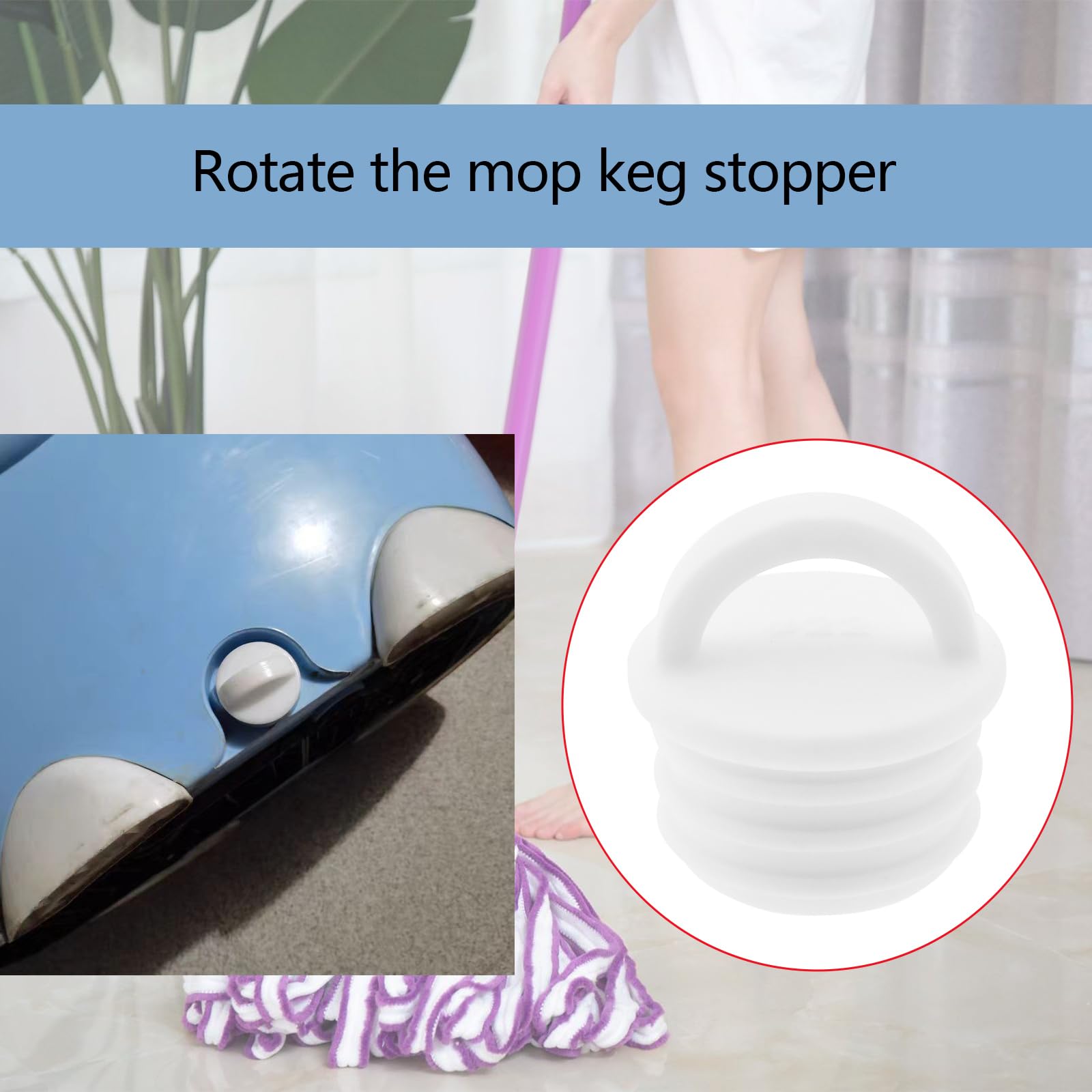 5 Tappi Di Scarico Per Secchio Mop - Gomma Per Fori Da 22mm, Chiusura Ermetica - Foto 12