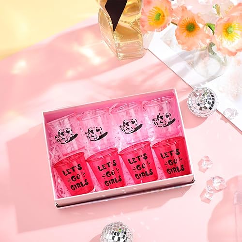 Miniatura 5 de Hillban 12 piezas de chupito en collar de cuentas, varios colores, vasos de chupito de plástico para despedida de soltera, mini chupito para niña,