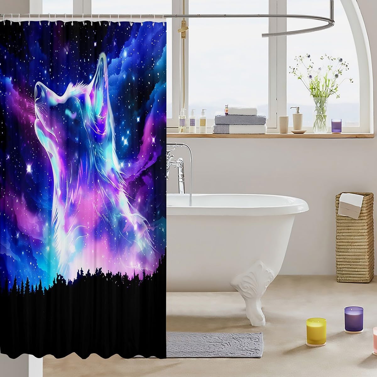 Feelyou Northern Light Shower Curtain 72" X 84" for Bathroom image 3