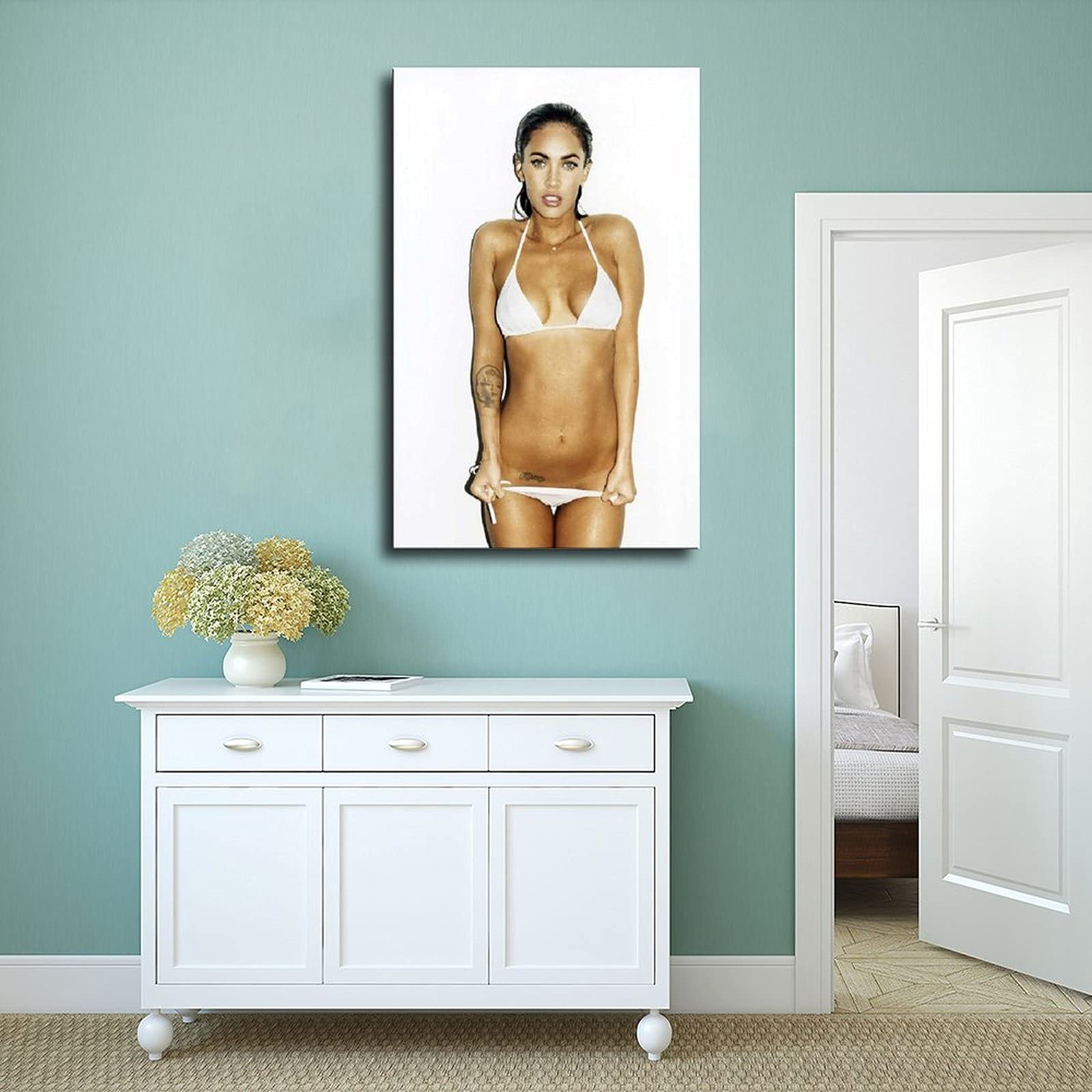 Affiche Murale Megan Fox Poster Megan Fox Sur Toile - Décoration Chambre, Bureau Ou Salon - 30x45cm Sans Cadre