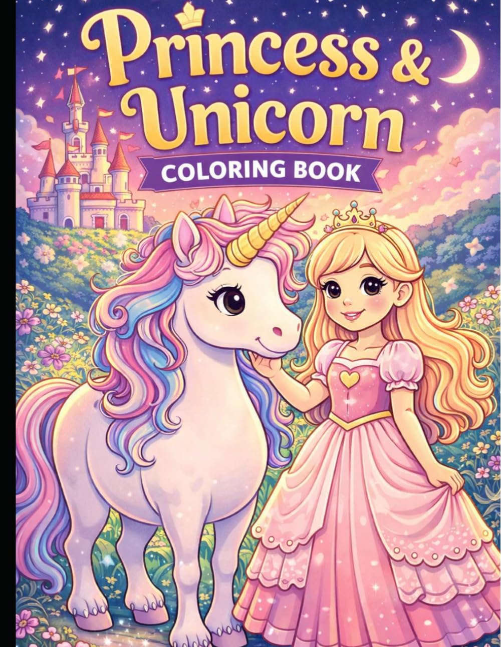 Princess & Unicorn: Coloring Book