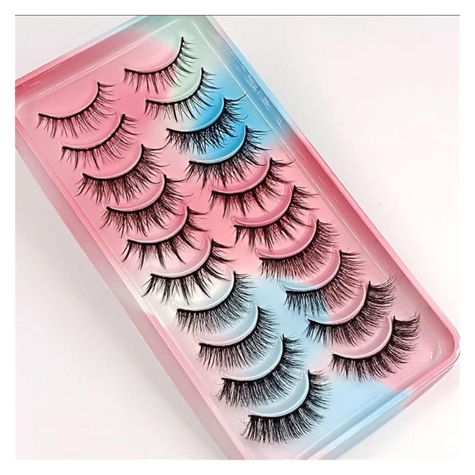 Ciglia finte 10 paia di ciglia finte 5 stili misti 3D finto visone volume naturale affascinante look arricciate finte comode[, ]