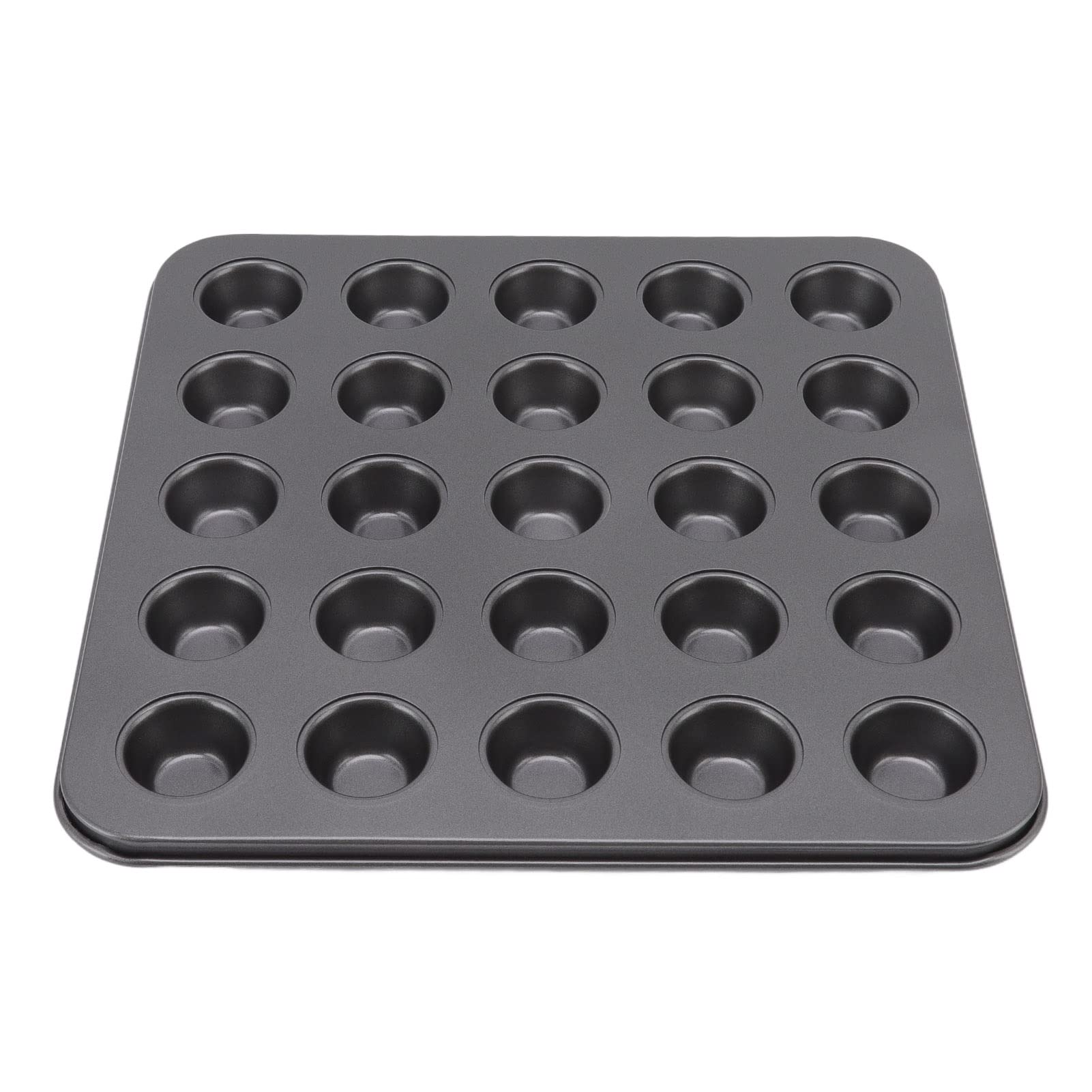 Diydeg Nonstick Mini Muffin Pans, Carbon Steel Baking Pans with PTFE Coating for Uniform Heat Distribution, Easy and Demold for Muffins Cupcakes Cookies Mini Cheesecakes (25 Grids)