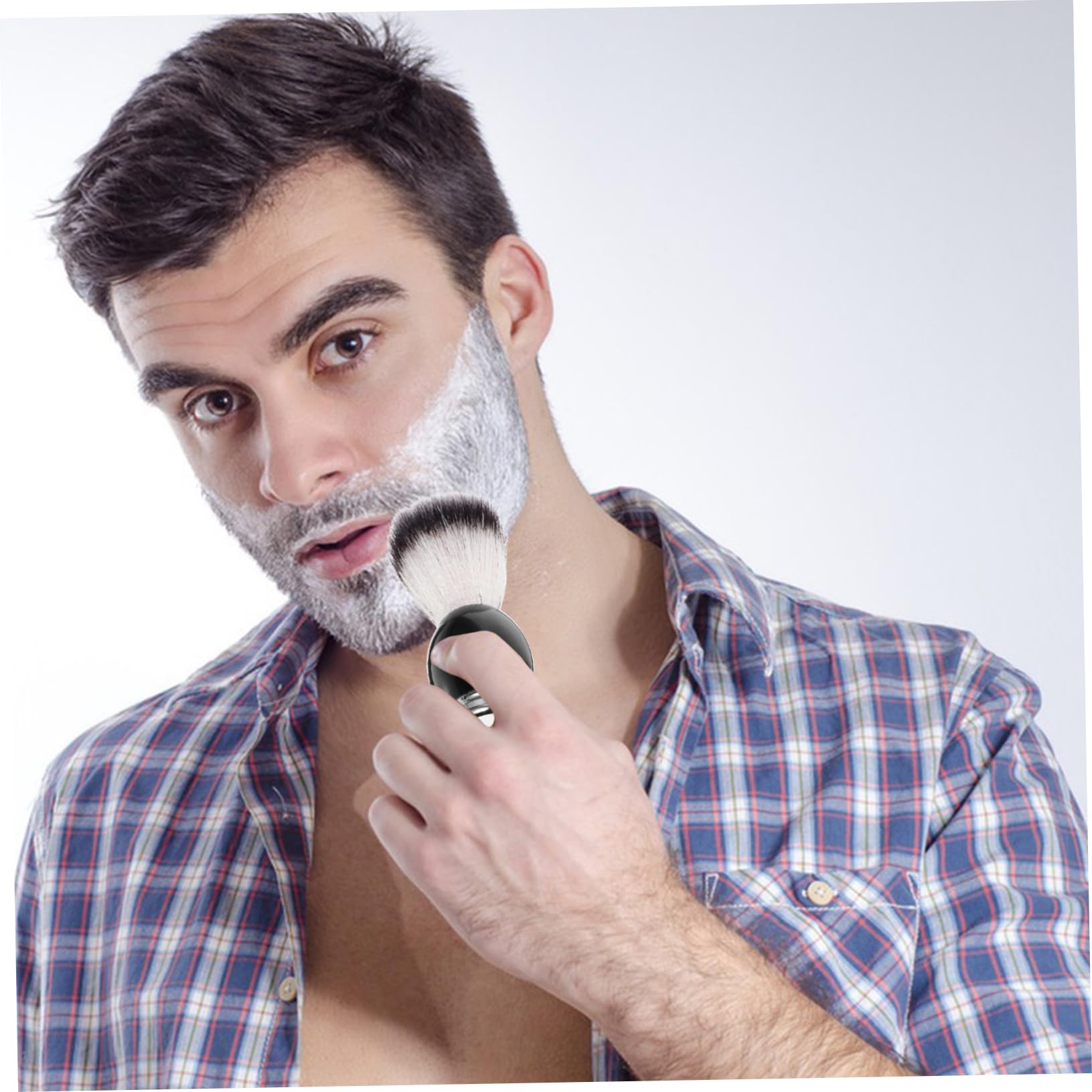 HAPINARY Shaving Brush Mens Beard Brush Shaving Brush Barber Brush Neck Duster Shave Brush