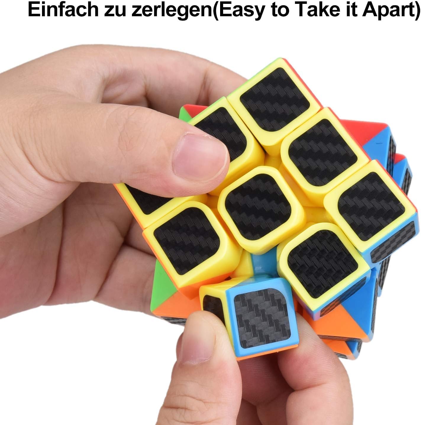 DealKits Cubo magico, Speedcube 3x3 Cubo magico originale Speed Magic Cube Riduttore di pressione Intelligenza IQ Esercizi combinati per principianti Bambini Adolescenti, Anti-Stress