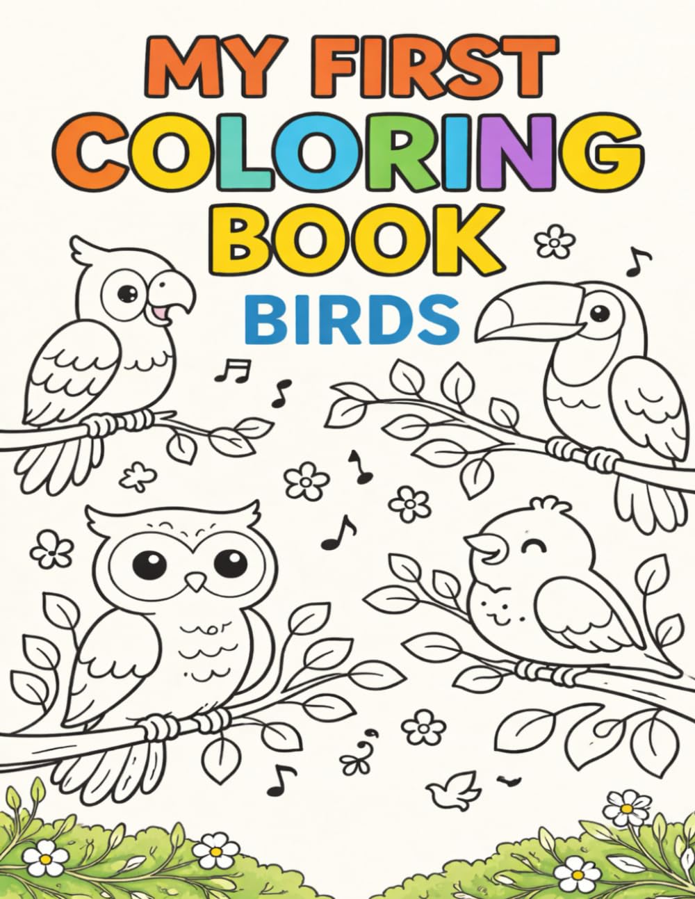 My First Coloring Book: Chirping Birds Aged 3 to 6