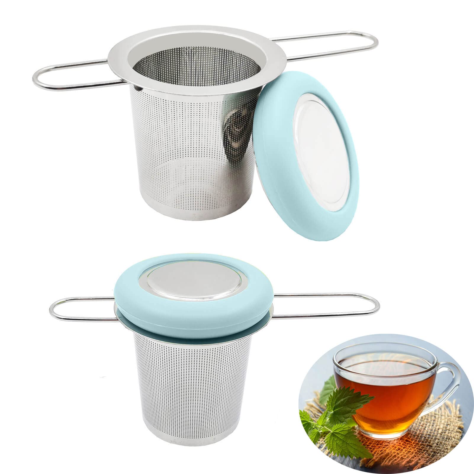 Infusore Per Tè In Acciaio Inox 2 Pezzi: La Tisana Perfetta Senza Foglie In Giro! - 2