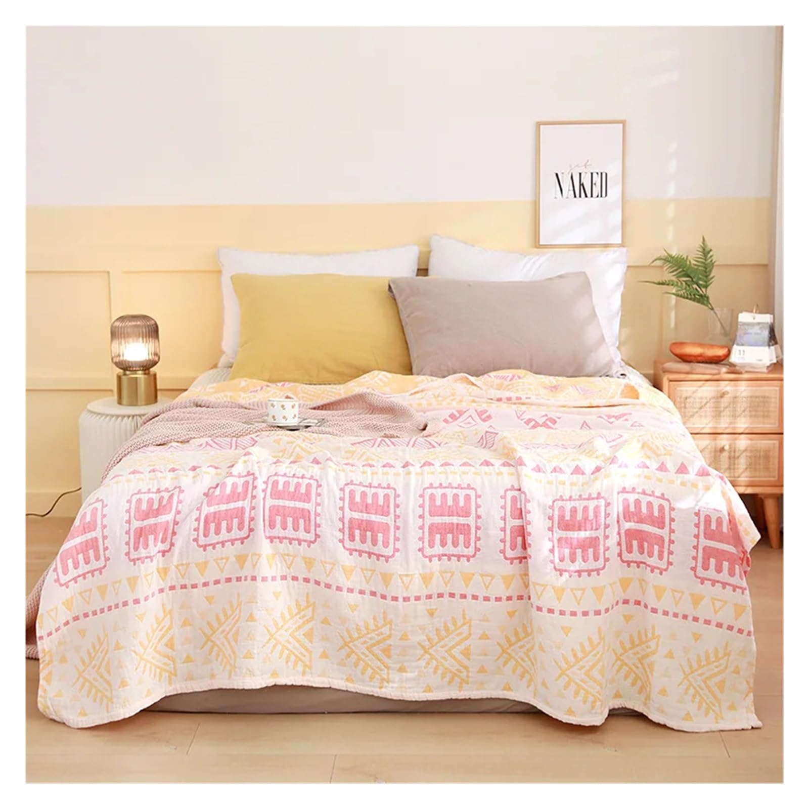 BAYNOPURIN Sofa Blanket Cotton Gauze Thin Summer Cooling Towel Blanket Bedspread on Bed Picnic Sofa Bedding Coverlet Sleeping Nap Quilt
