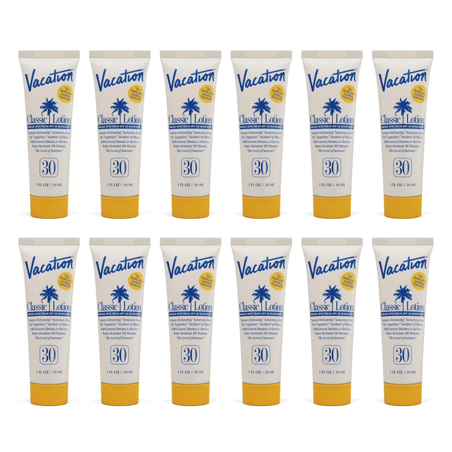 VACATION Vacation Mini Classic Lotion SPF 30 Waterproof Sunscreen Large Spectrum Travel Size Hen Night Beach Essential 1 Fl