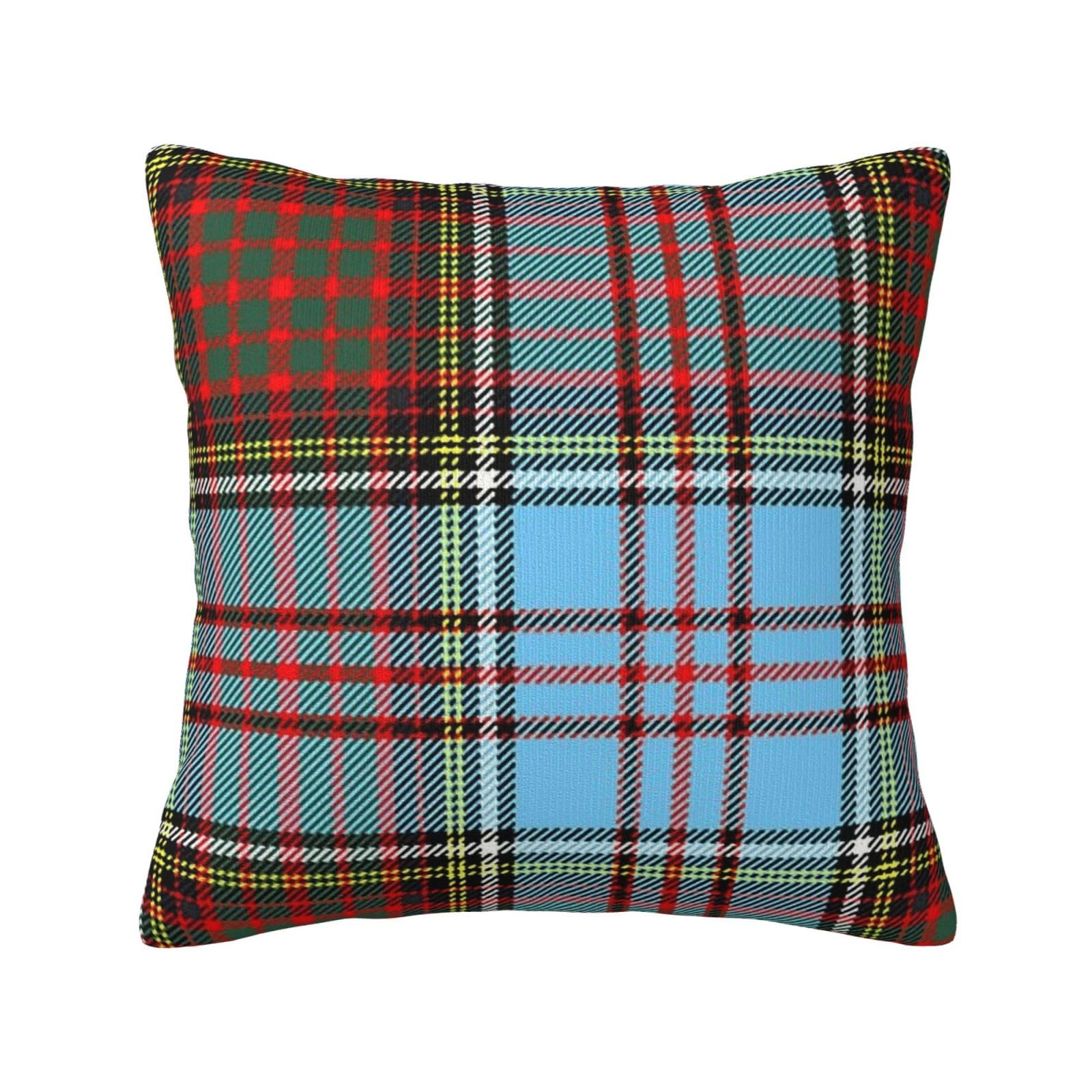 Fwjzdsp Clan Anderson Ancient Tartan Throw Pillow Decorative Cushion Covers Pillowcase 18X18 In