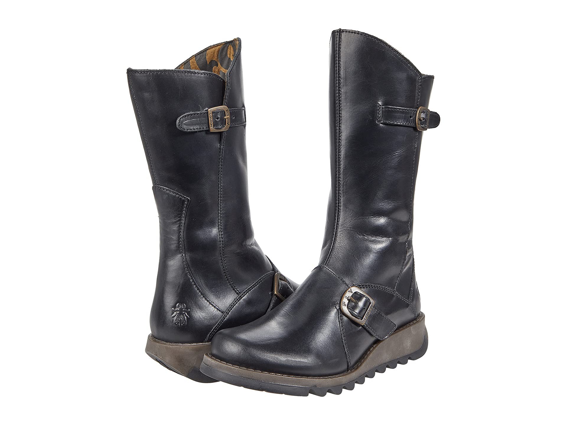 Fly London Women's Black Mes 2 Leather Calf Boots - Size: 2