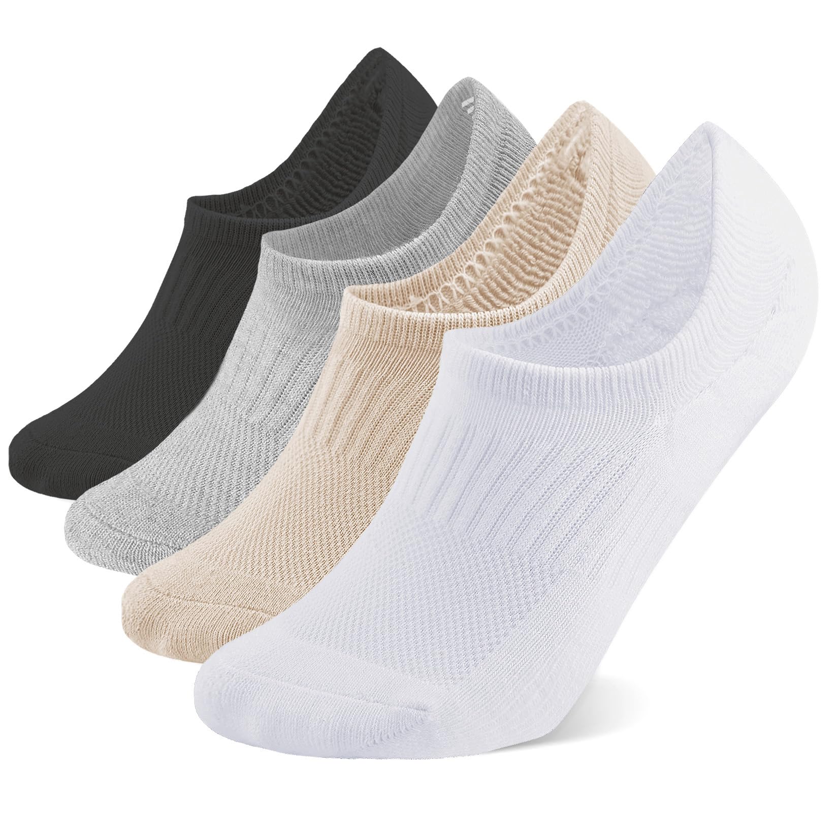 EPEIUS Thick No Show Socks for Women Athletic Ankle Socks Cushioned Running Low Cut Non Slip Footies 3/6 Pairs