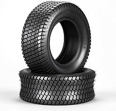 20x8.00-8 Lawn Mower Turf Tires (Set of 2), 4 Ply Turf S Pattern 20x8x8 Tubeless Tires for Lawn & Garden Riding Mower Tractor Golf Cart Utility Vehicles